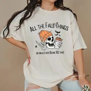 100% Cotton All The Fall Things Tee – Blink 182 Band Graphic Shirt, Men & Women Streetwear