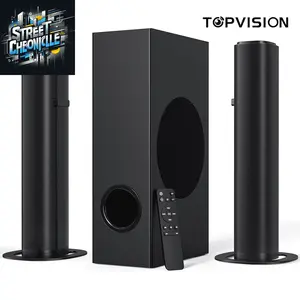 TOPVISION 4.1Ch Sound Bar with Subwoofer, 120W Separable Sound Bar for TV, 2-In-1 Detachable Sound Bar with Usb/Aux/Coaxial/Optical/Hdmi/Bluetooth Topvision