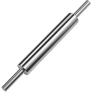 Rolling Pin (17 Inches) -304 Stainless Steel Roll Pins for Baking Pizza Dough Pie Cookie-Dough Roller& Smooth Construction - Essential Kitchen Utensil