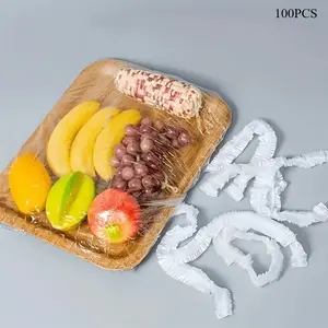 100pcs Extra Large Size Elastic Food Cover Cloth, 38Cm/14.96 Inches, 70Cm/27.56 Inches Disposable Stretch Plastic Wrap, Food Grade Fresh Keeping Film Bowl Cover, Reusable Kitchen Food Storage Lids | Safe Sealing Bags, Suitable for Fruits Kitchenware