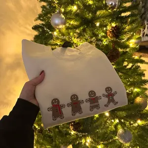 Gingerbread Embroidered Christmas Sweatshirt