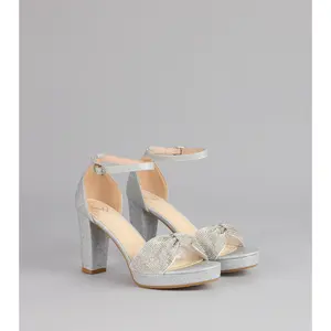 Glam Encore Rhinestone Bow Heels