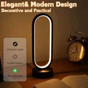 Vintage Creative LED Table Lamp, Adjustable Three-Color Dimming, USB Powered, Metal Base, Plastic Shade, Ideal for Bedroom Living Room Office Home Decor Gift, Led Desk Lamp, Home Decoration Lamp, Adjustable Light