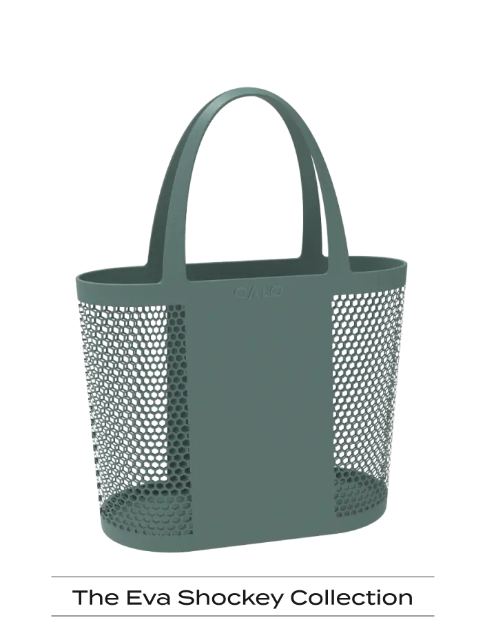 Women's Eva Shockey Spruce Zephyr Silicone Tote - Lightweight Work Bag for Daily Office Use, Business, Casual, Top Handle, Yoga