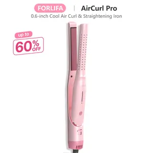 FORLIFA-AirCurl Pro 0.6-inch Cool Air Curl & Straightening Iron with 360° Swivel Cord 5 Temperature Settings & 30-Minute Auto Shut-Off Adjustable Curling Wand, WeeklyDeals,Summervibes