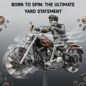 Creative Skeleton Man Motorcycle Garden Decoration Windmill - Creatively place the windmill, a perfect garden decoration item, suitable for Christmas and Halloween garden decorations, a wonderful holiday gift