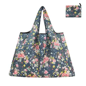 Large Eco-Friendly Foldable Waterproof Shopping Bag, Portable Grocery Tote 210D Oxford Cloth, Fashionable Shopping Bag, Reusable Beach or Grocery Carrying Solution