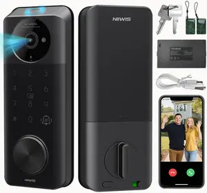 Video Smart Lock with Camera & Doorbell, 6-in-1 Keyless Entry Door Lock with Fingerprint, IP65 Waterproof, App Remote, Built-in WiFi Smart Deadbolt for Front Door (6-in-1 Intelligent Door Lock)