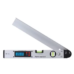 Aluminum Alloy Digital Angle Finder Protractor 225°, Backlight LCD Display, Data Hold Function, Horizontal & Vertical Bubble Level