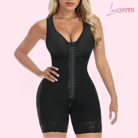 LUXSEREN Fajas Colombianas Shapewear for Women Front-Hook Tummy Control Full Shapewear Butt Lifter