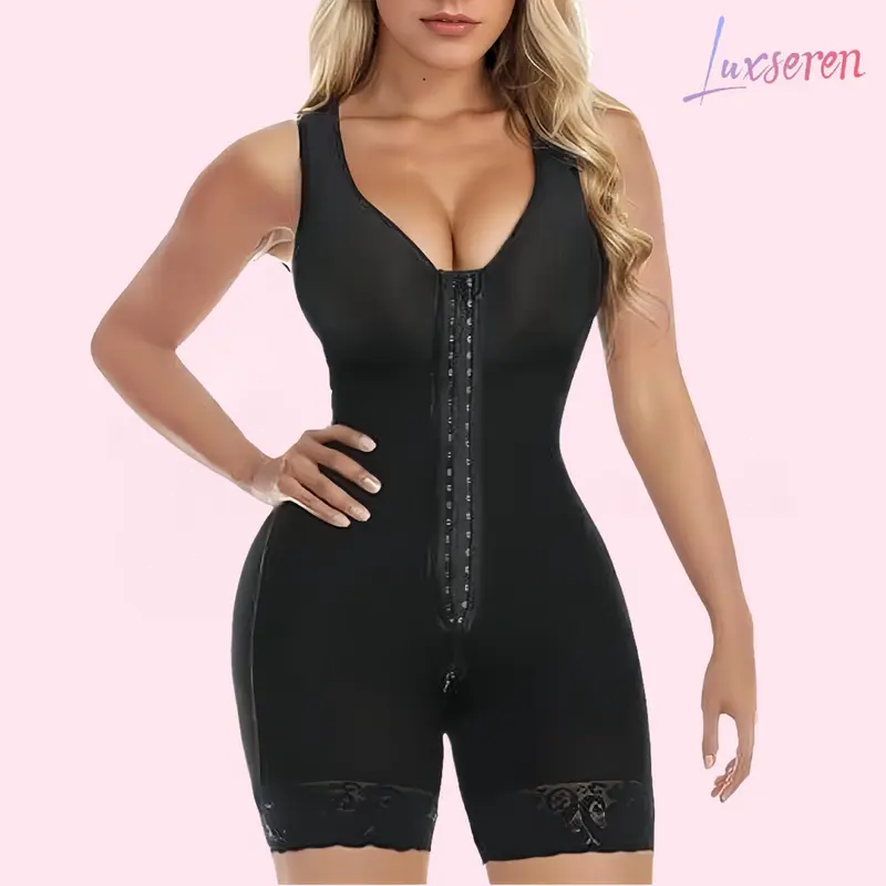 LUXSEREN Fajas Colombianas Shapewear for Women Front-Hook Tummy Control Full Shapewear Butt Lifter