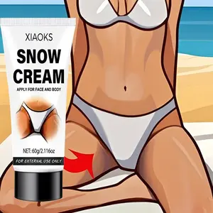 Xiaoks Snow Cream 60g Face & Body Moisturizer with Chamomile, Brightening & Hydrating, Smooth & Elastic Skin, Suitable for All Skin Types