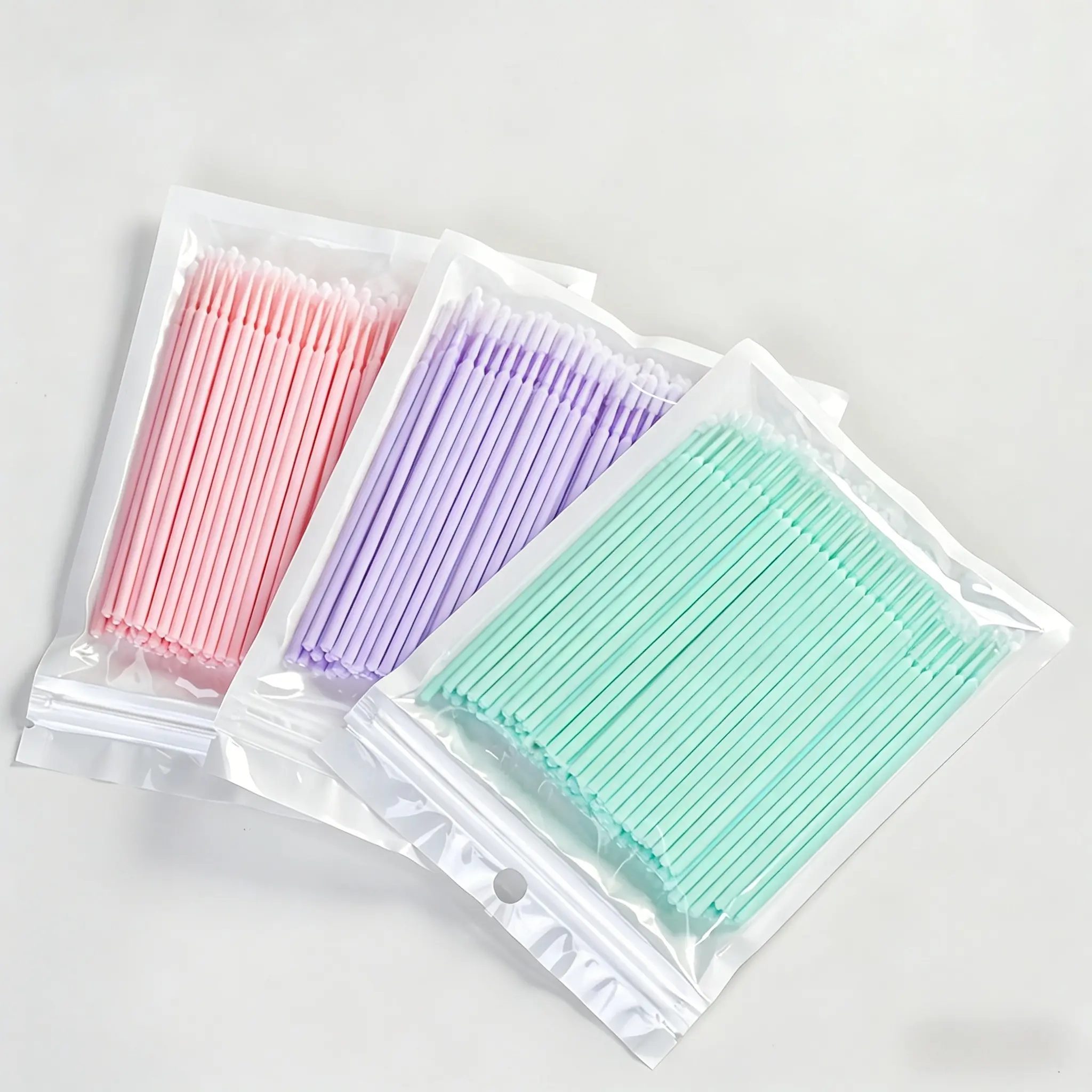 Micro Cotton Swabs, 100 Pcs Disposable Applicators for Sensitive Skin, 2mm Tip for Precise Cosmetics & to Clean Up Lash Line Mess, Eye Care, Adults