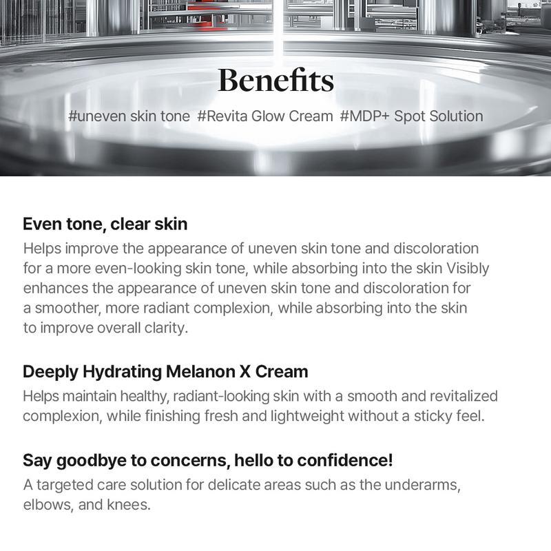 Melanon X Duo - Melanin Mimic Cream & Niacinamide Amplifier for Dark Spots - Skincare Treatment for Comfort and Skin Brightening