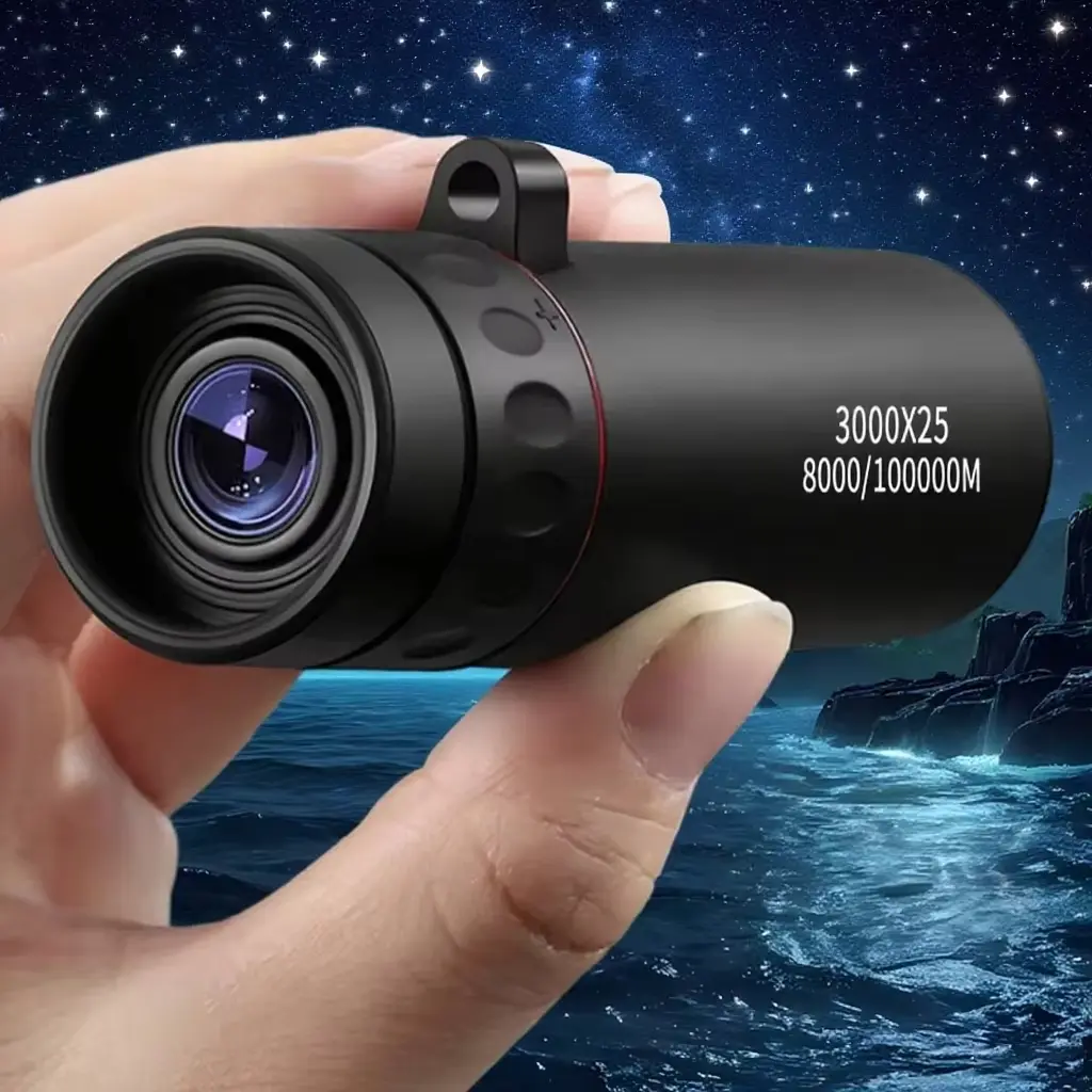 3000x25 high-definition single-tube professional adult and mini portable telescope, Outdoor Monocular Telescopes, outdoor mini portable zoom telescope, mobile phone telescope, travel hiking camping birdwatching telescope