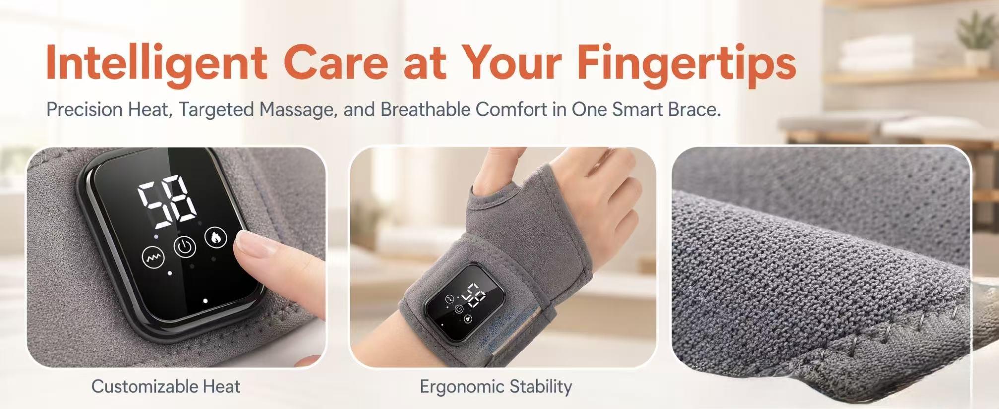 Hand relief device, alleviates carpal tunnel syndrome, arthritis, and gamer wrist pain — rechargeable and portable — designed for office workers, seniors, and eSports players; Father’s Day gift