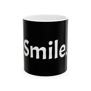 Minimalist 'Smile.' Ceramic Mug