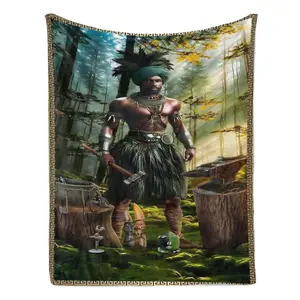 Ogun  Blanket Lightweight Throw Blanket Single-Side Print Soft Cozy Blankets for Couch Sofa Bed Home Decor