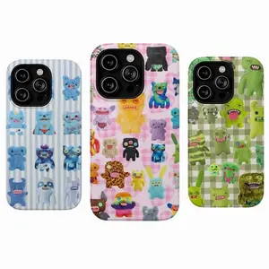 Fuggler Colorful Monsters Collection Phone Case, Striped | Gingham | Patchwork Pastel Case  | Cover for IPhone 17 16 15 14 13 12 SE Max Pro Samsung galaxy 0PZ