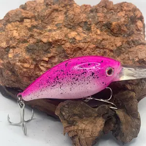 Mayhem Fishing Custom Painted Rock Crawler Style KO Crankbait - Pink Monkey