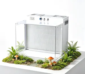 H13 HEPA Laminar Flow Hood — A Fan Filter Unit (FFU) specifically designed for mushroom inoculation and cultivation; a dual-fan air filtration system suitable for mycology supplies and laboratory cleanrooms.