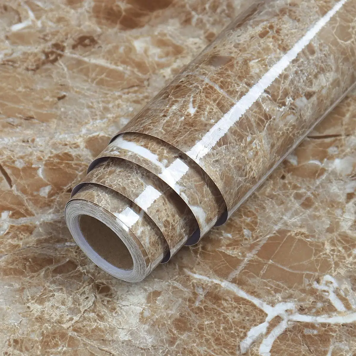 15.8x80 inch Brown Marble Contact Paper Marble Wallpaper Peel and Stick Countertops for Kitchen Bathroom Cabinets Cupboard Shelf Drawer Liner Furniture  Self Adhesive Vinyl Film