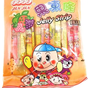 JinJin - Jelly Strip (Jelly Filled Straws in Assorted Flavors) - Net Wt. 14.1 Oz.