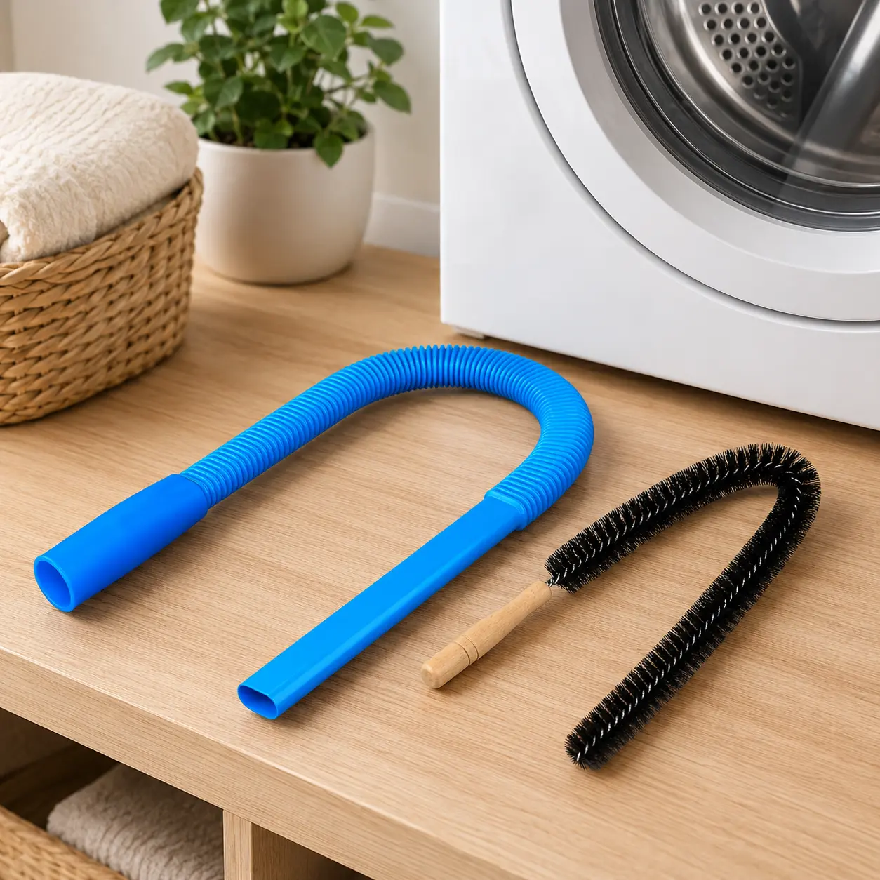 Sealegend Dryer Vent Cleaner kit Dryer Vacuum Hose Attachment with Stretch Universal Connector, Dryer Vent Cleaning Tool Vacuum Hose Lint Remover, Blue