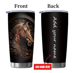 Custom 20oz Stainless Steel Tumbler - Personalized Insulated Cup, Ideal Reusable Gift for Christmas, Birthdays & Holidays