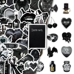 50 PCS Gothic Dark Aesthetic Stickers - Elegant Macabre Decals for Journals & Phone Cases - Victorian Horror DIY Stationery
