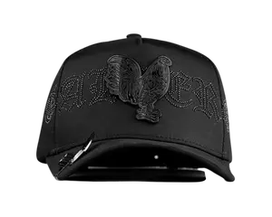 MZ HATS EL GALLERO ALL BLACK SNAPBACK HAT MZGALLERO BLK