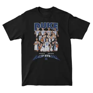 Duke WBB Team Black Tee, Blue Devils Women's Basketball Series, 2025-26 Season Hoops Top, Unisex Casual Game Day Apparel