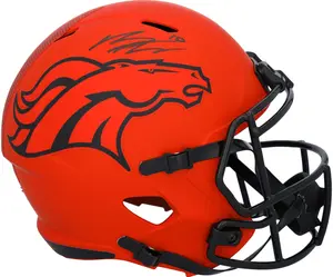 Bo Nix Denver Broncos Autographed Riddell Rave Speed Replica Helmet - Fanatics Authentic Certified