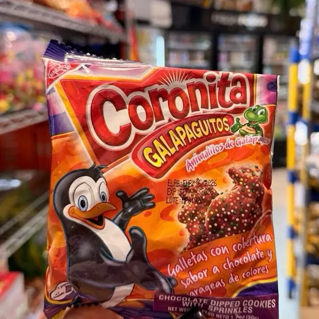 Nabisco Coronita Galapaguitos Milk Chocolate-Covered Cookies with Color Sprinkles