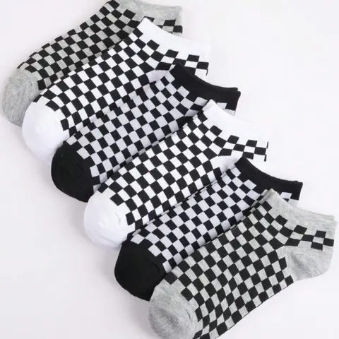 Women's Plaid Print Ankle Socks, Casual Stylish Socks, Casual Moisture Wicking Low Cut Socks, Soft Comfy Breathable Socks for All Seasons Daily Wear Sock Set