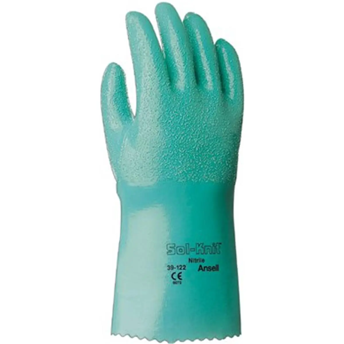 Ansell 012-39-122-9 217802 Size 9 Seamless Liner Sol-Knit-Nitrile Knit Safety Work Gloves, Reinforced, Chemical Resistance, Heavy-Duty Hand Protection Gloves with Proven Durability
