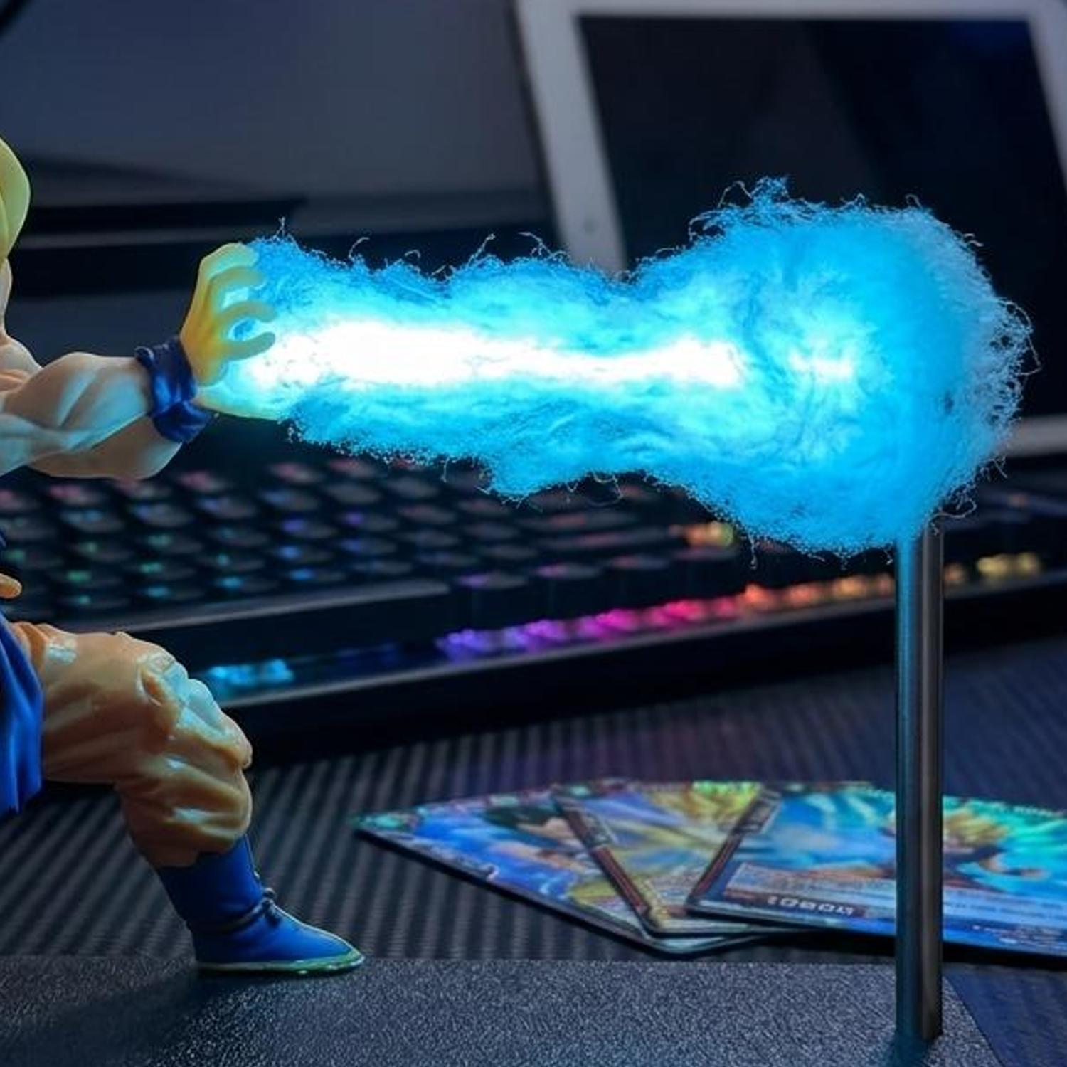 Energy Wave Magnetic Levitation Nightlight, Glow Ball Action Figure, Unique Ambient Decor Display for Home（Bule）