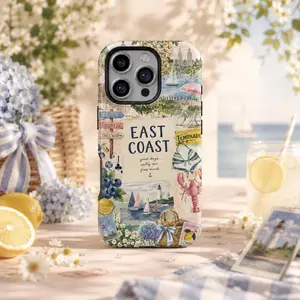 Coquette Italian Summer Collage Phone Case, East Coast Phone Cases, iPhone 17 16 15 14 13 12 Pro Max