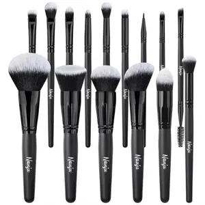 Nanju 15-Piece Professional Mink Makeup Brush Set – Premium Soft Bristles Cosmetic Kit with Foundation, Blending & Eyeshadow Brushes | Luxury Makeup Tools Set