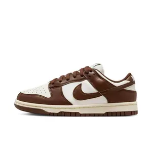 Nike Dunk Low "Cacao Wow" Women's Shoes DD1503-124 SAIL/CACAO WOW-COCONUT MILK Leather Upper Comfortable Low-cut Collar Classic Hoops Design Footwear Casual