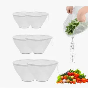 Bowl-Shaped Nylon Nut Milk Bag, Reusable Strainer Bags for Cheese Cloths Almond Milk, Tea, Juice, Yogurt, Cheesecloth Alternative, Fine Mesh Food Filter-MM1
