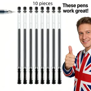 Mini Pen Set, Large Capacity Ink, High-Quality Plastic, Full Needle Tube, Neutral Pen, Signature Student Exam Use, Carbon 0.5mm