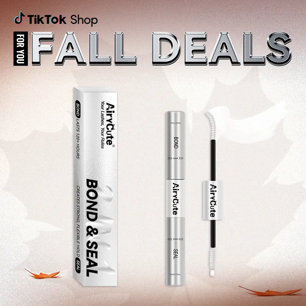 AiryCute Lash Bond Seal Remover | 2-IN-1 POWER DUO | Strong Hold, Waterproof & Remover-Safe for Flawless Lashes| AiryCute Lash Bond Seal Remover for L