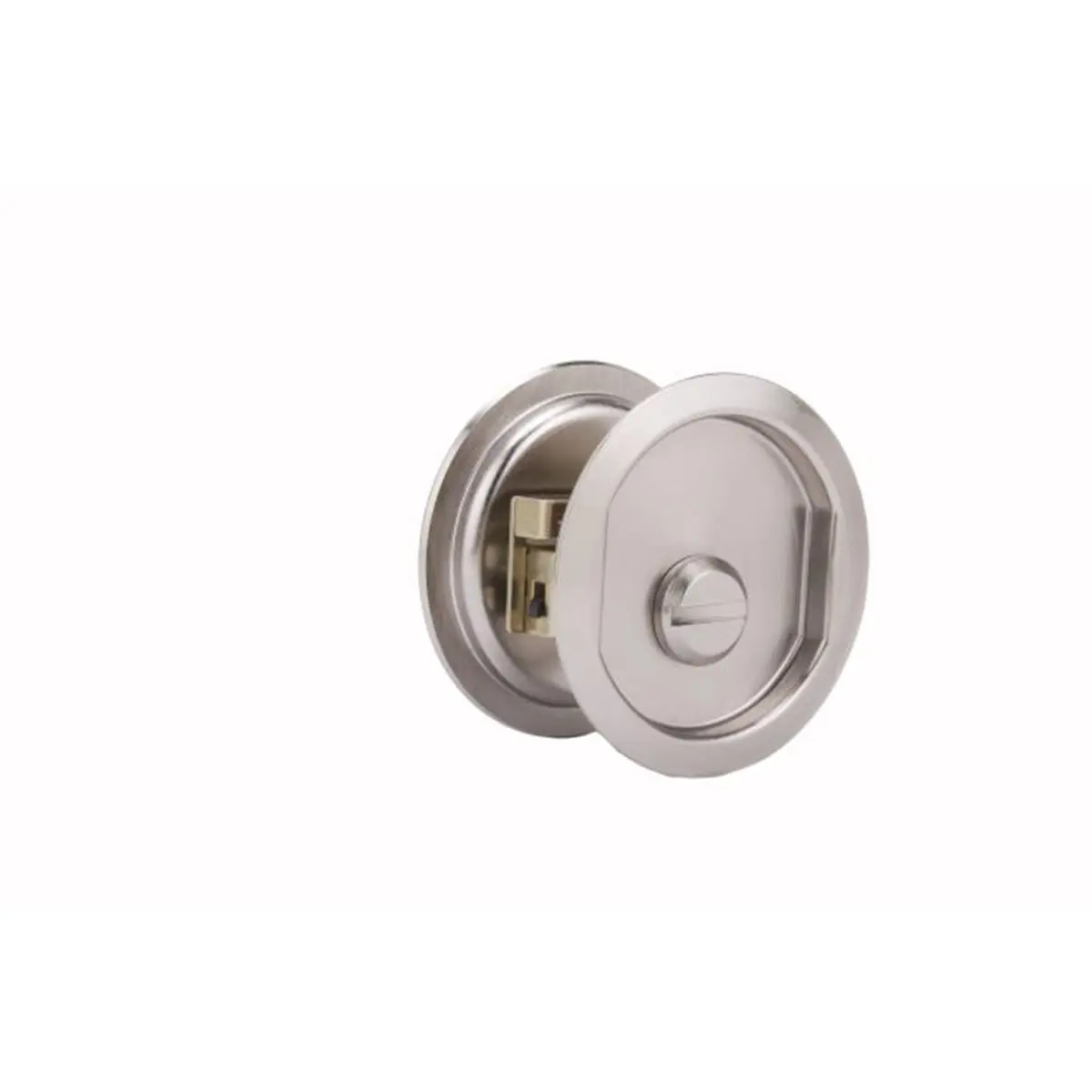 212 MAIN Privacy Pocket Door Lock - Satin Nickel, Steel, Universal Fit, Privacy Door Knobs