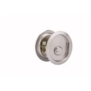 Weslock  Privacy Pocket Door Lock, Satin Nickel
