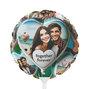 Personalized Valentine Balloons - Custom Mylar Balloons for Heartfelt Celebrations"|Round and Heart-shaped, 6"