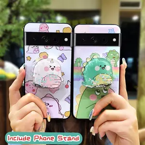 Durable Waterproof Phone Case For Google Pixel7 Pro phone lens protection protective Kickstand Soft Case Simplicity Dirt-resistant Back Cover Fashion Design Anti-knock Cartoon TPU