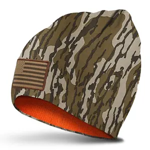 Reversible Camo Blaze Orange Beanie