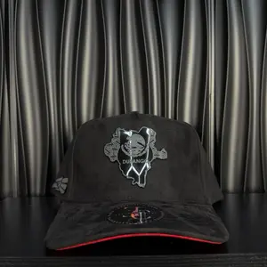 Durango México Estado SnapBack Hat-Black/Red Suede