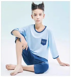 Ultra-Soft Lenzing Modal & Cotton Kids Pajama Set Cooling Short Sleeves Boys & Girls Spring/Summer PJs
